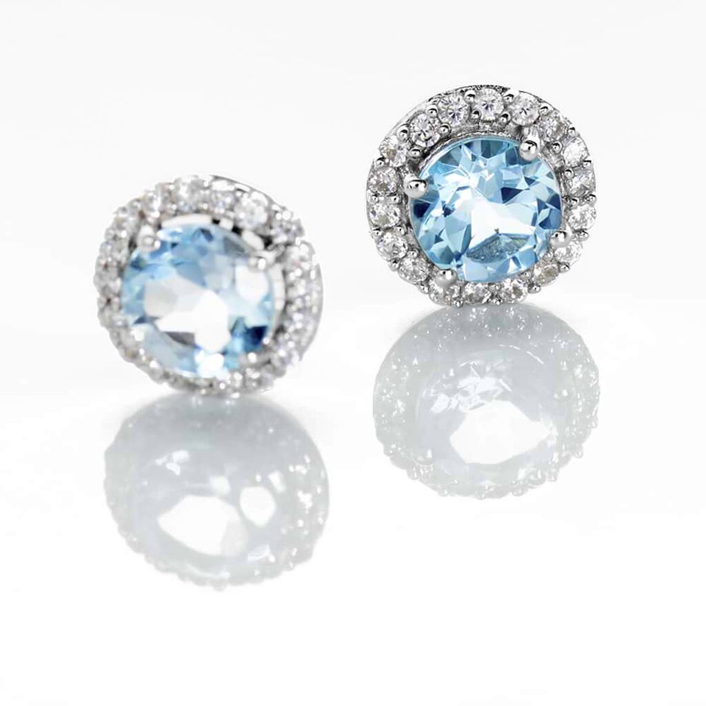 Orecchini Lobo Punto Luce Amélie Oro Bianco Topazio Cubic Zirconia - Orecchini a Lobo Donna | Stroili