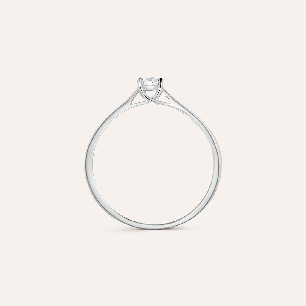 Anello Solitario Diamade Oro Bianco Diamante Lab-Grown - Anelli con Pietre Donna | Stroili
