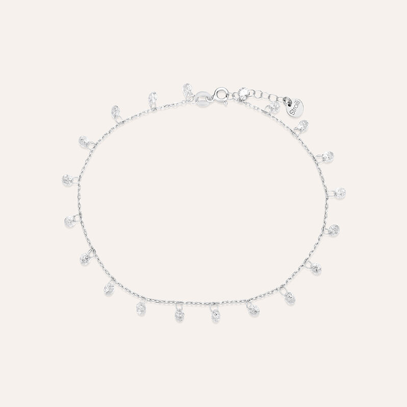 Cavigliera Silver Elegance Argento Rodiato Cubic Zirconia - Cavigliere Donna | Stroili