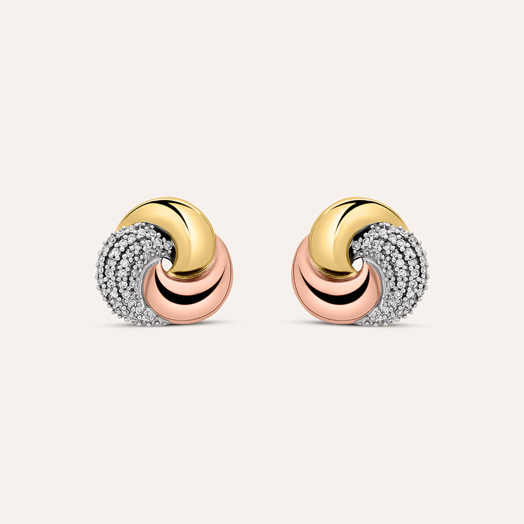 Orecchini Lobo Sophia Oro Tricolore Diamante - Gioielli Donna | Stroili