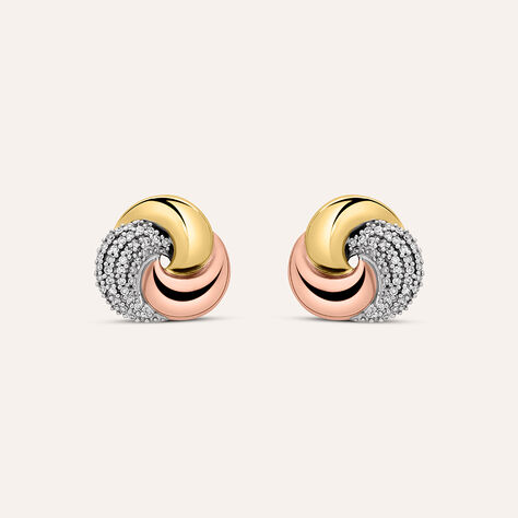 Orecchini Lobo Sophia Oro Tricolore Diamante - Gioielli Donna | Stroili