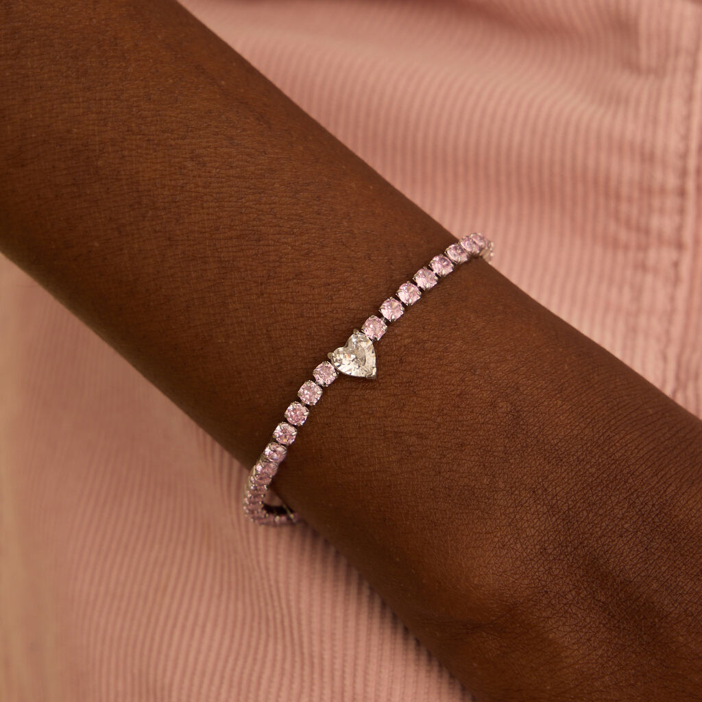 Bracciale Tennis Lady Chic Acciaio Cristallo - Bracciali Tennis Donna | Stroili