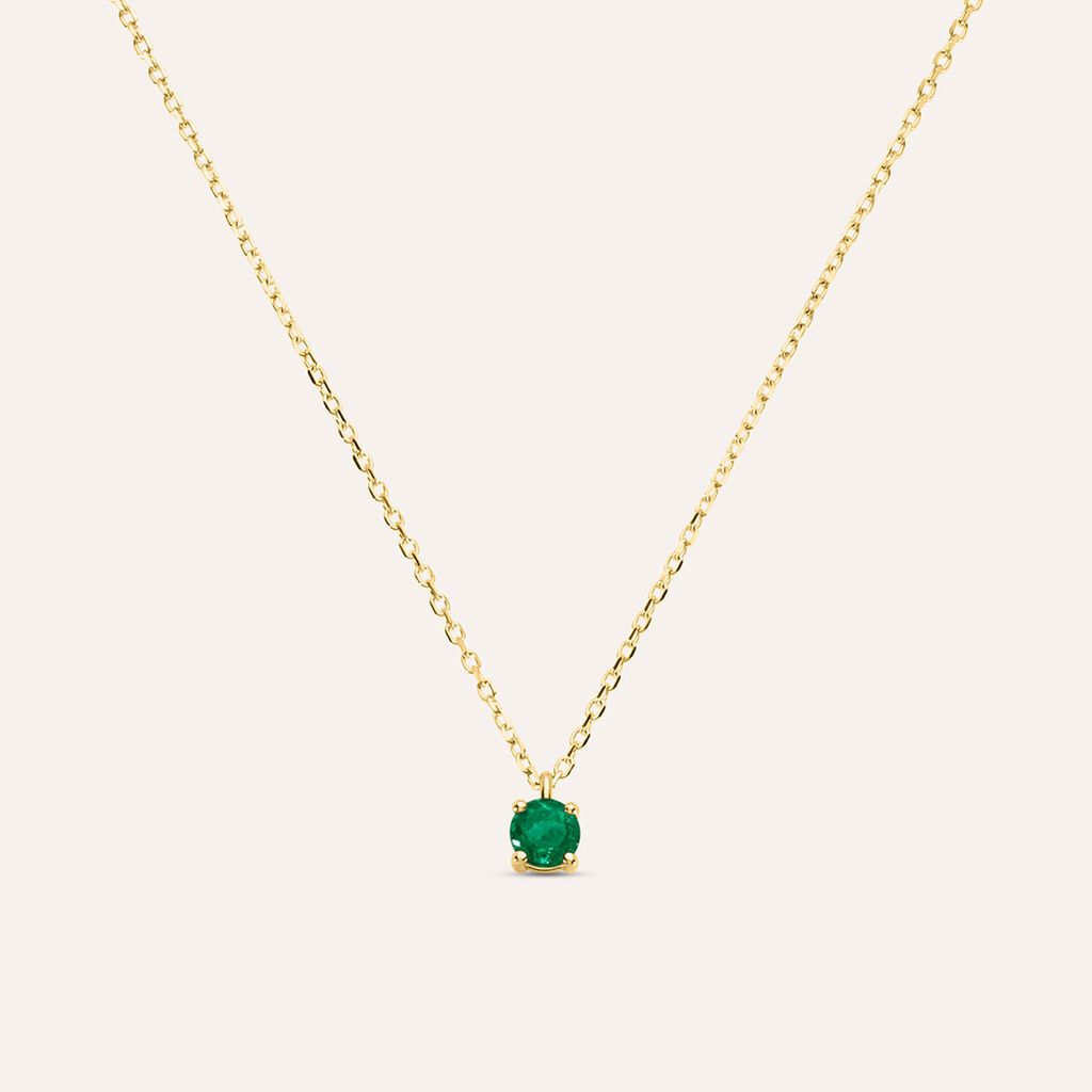 Collana Punto Luce Charlotte Oro Giallo Smeraldo