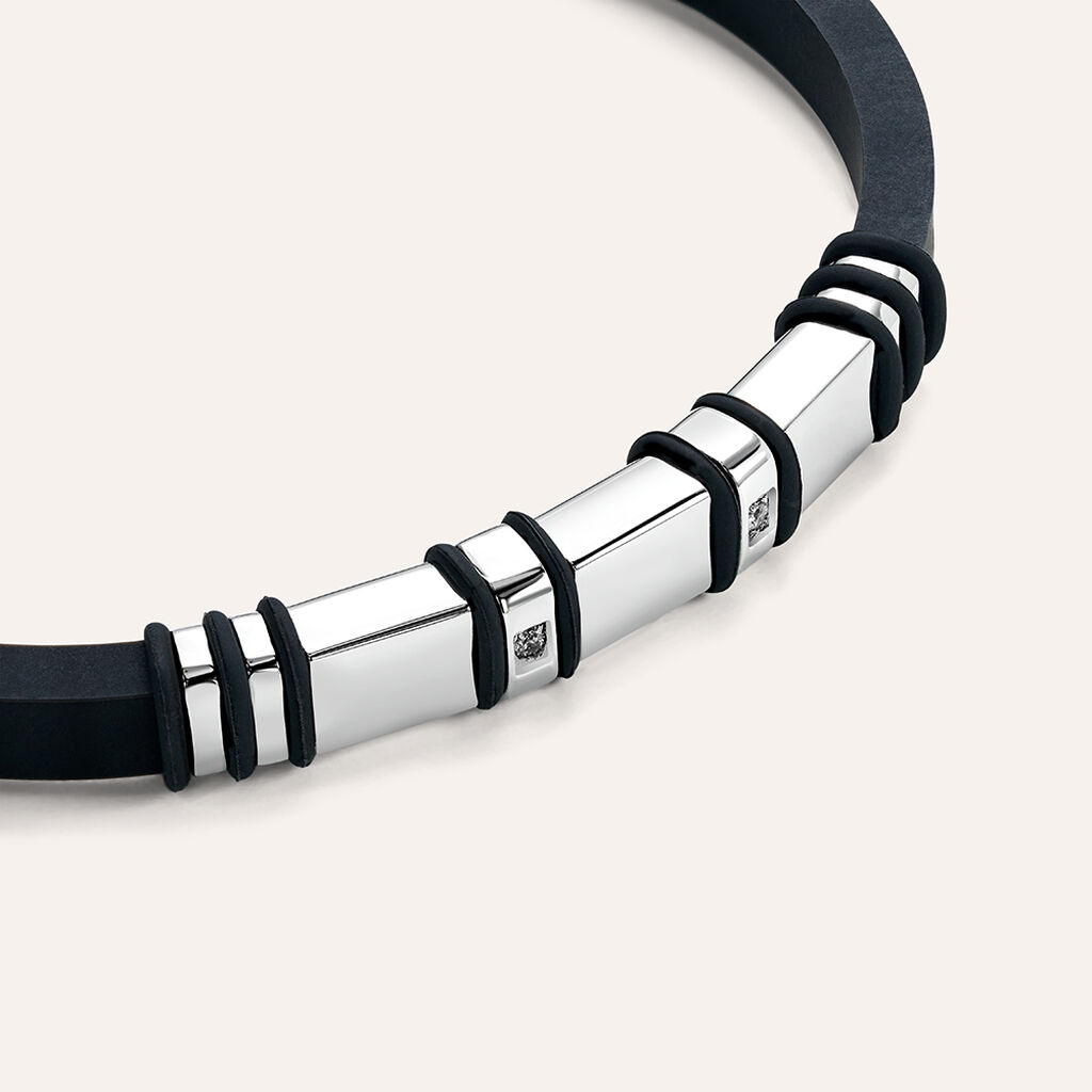 Bracciale Man Code Acciaio Cubic Zirconia - Bracciali Uomo | Stroili