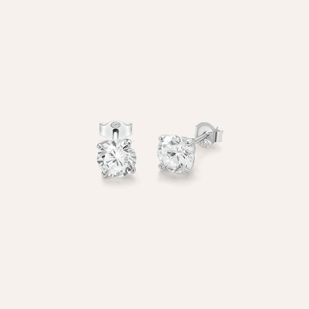 Orecchini Lobo Punto Luce Silver Elegance Argento Rodiato Cubic Zirconia - Orecchini a Lobo Donna | Stroili