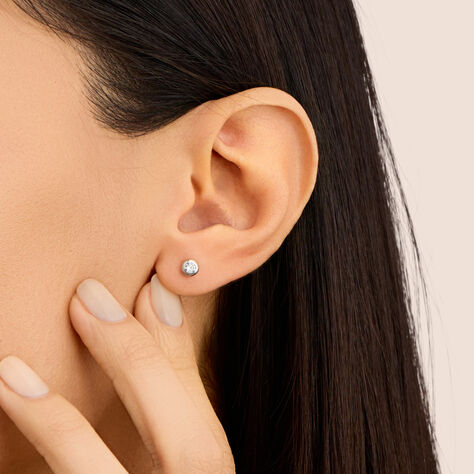 Orecchini Lobo Punto Luce Silver Elegance Argento Rodiato Cubic Zirconia - Orecchini a Lobo Donna | Stroili