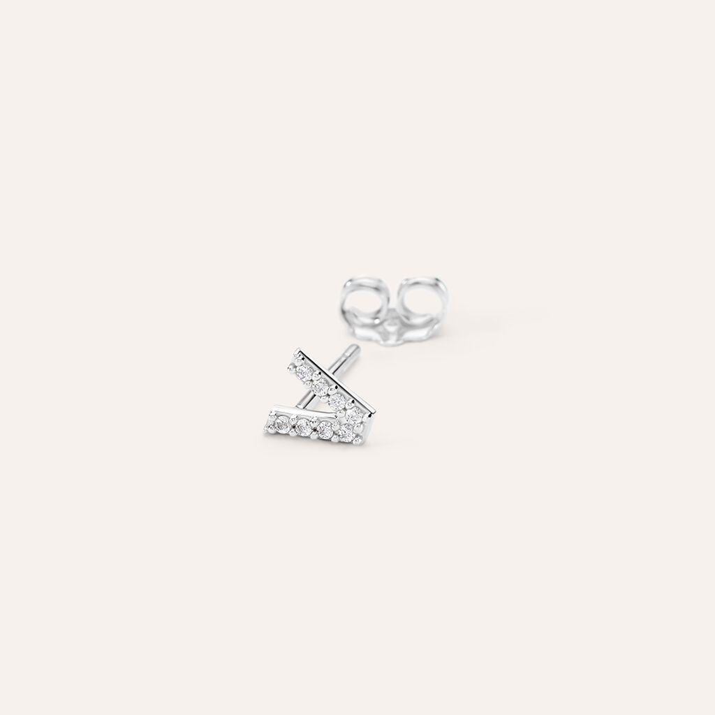Mono Orecchino Lobo Silver Moments Argento Rodiato Cubic Zirconia