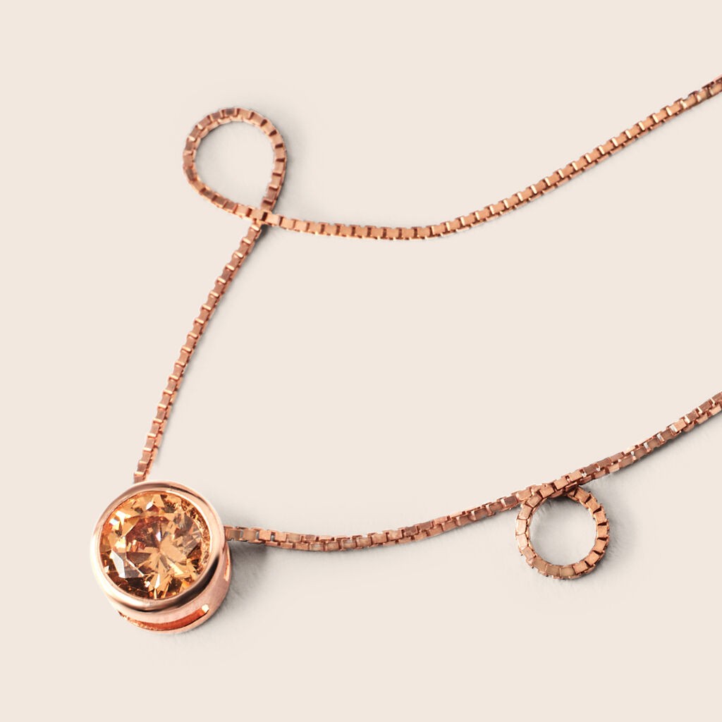 Collana Punto Luce Silver Rainbow Argento Rosa Cubic Zirconia - Collane Punto Luce Donna | Stroili