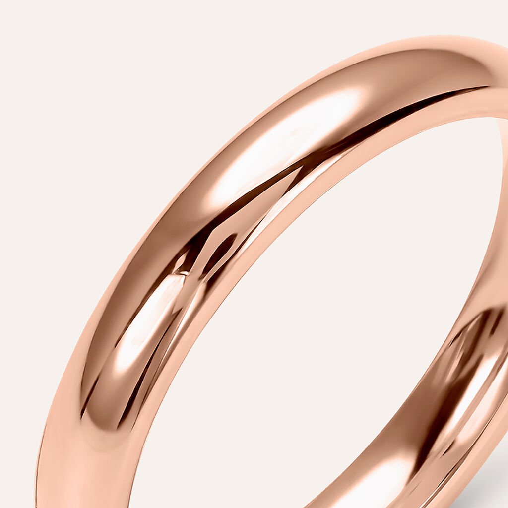 Fede Comoda 3 mm Oro Rosa - Anelli con Incisione Unisex | Stroili