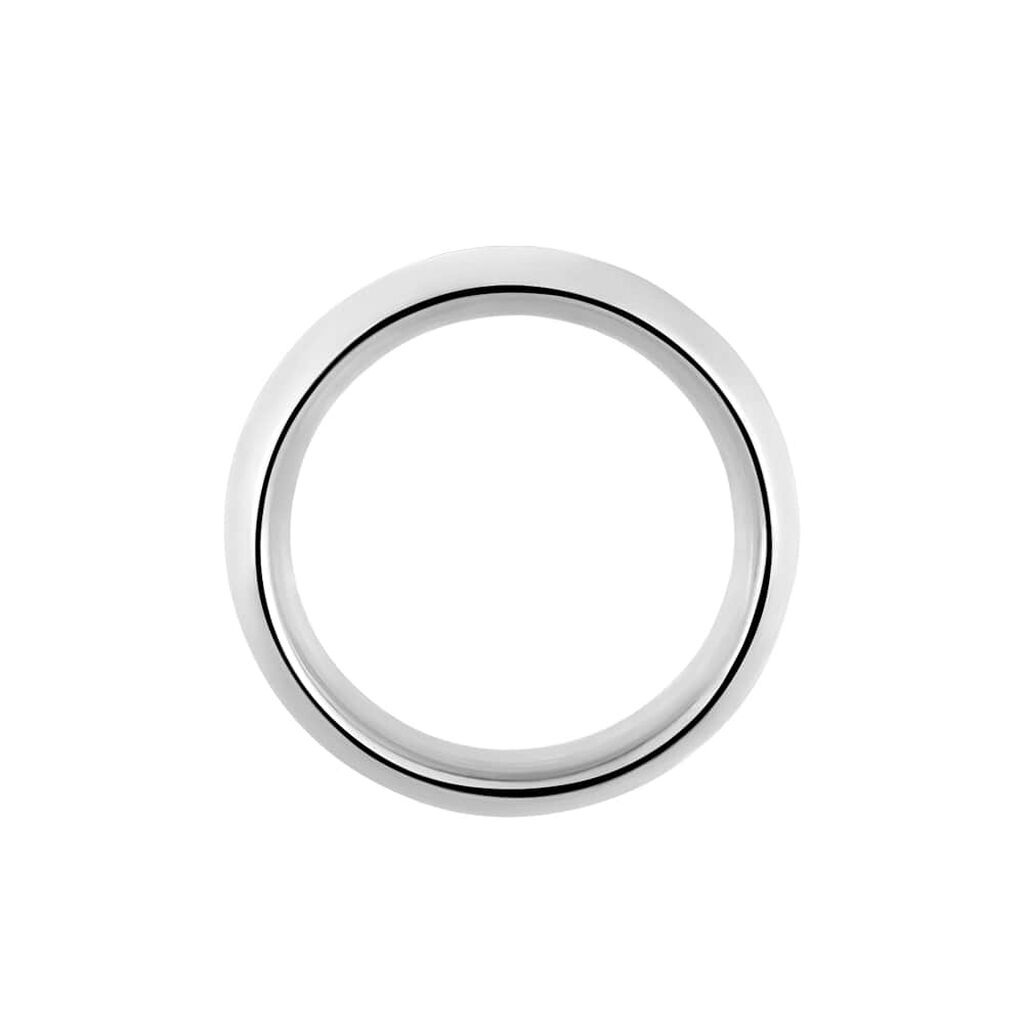 Fede Comoda Leggera 5 mm Oro Bianco - Anelli con Incisione Unisex | Stroili