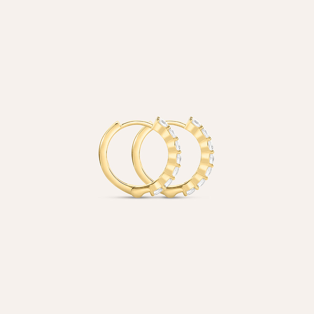 Orecchini A Cerchio Claire Oro Giallo Cubic Zirconia - Orecchini a Cerchio Donna | Stroili