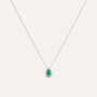 Collana Punto Luce Charlotte Oro Bianco Smeraldo Diamante