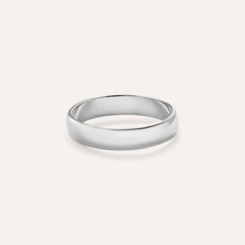 Fede Mantovana 4.5 mm Oro Bianco - Anelli con Incisione Unisex | Stroili