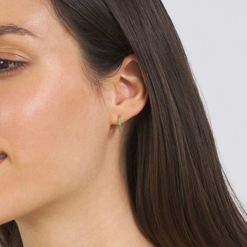 Mono Orecchino A Cerchio Claire Oro Giallo Cubic Zirconia - Mono Orecchino Donna | Stroili