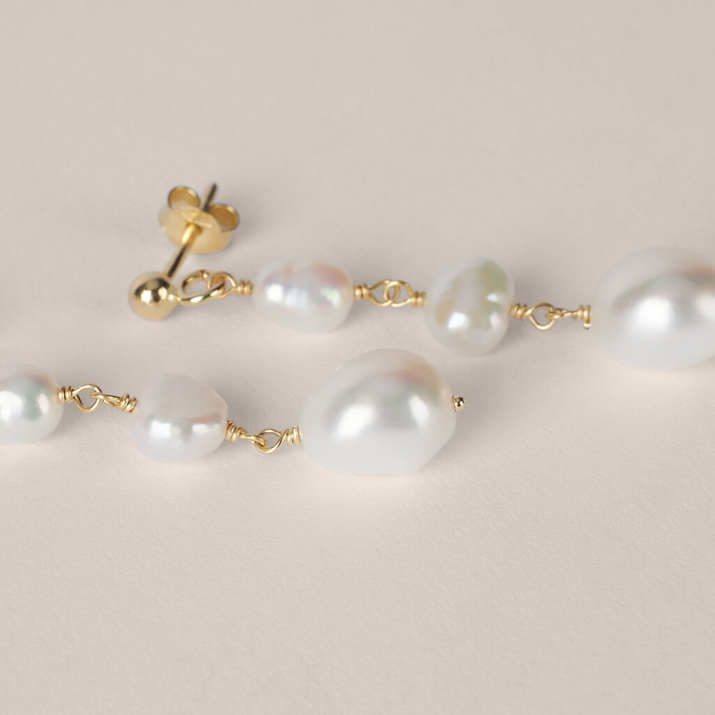 Orecchini Pendenti Gabrielle Oro Giallo Perla D'Acqua Dolce - Orecchini Pendenti Donna | Stroili