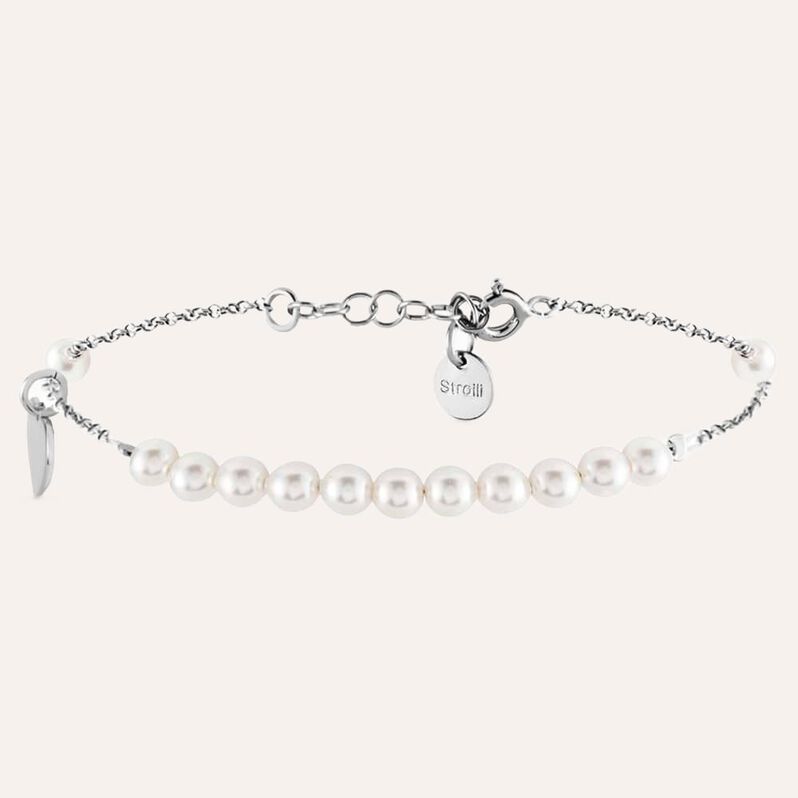 Bracciale Silver Pearls Argento Rodiato Perla sintentica - Bracciali Love Donna | Stroili