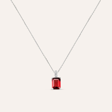 Collana Jasmine Oro Bianco Rodolite Diamante - Collane Donna | Stroili