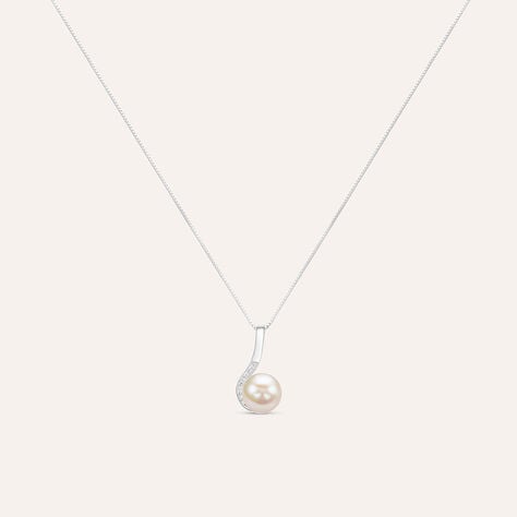 Collana Gold Pearls Oro Bianco Perla D'Acqua Dolce Diamante - Collane Donna | Stroili