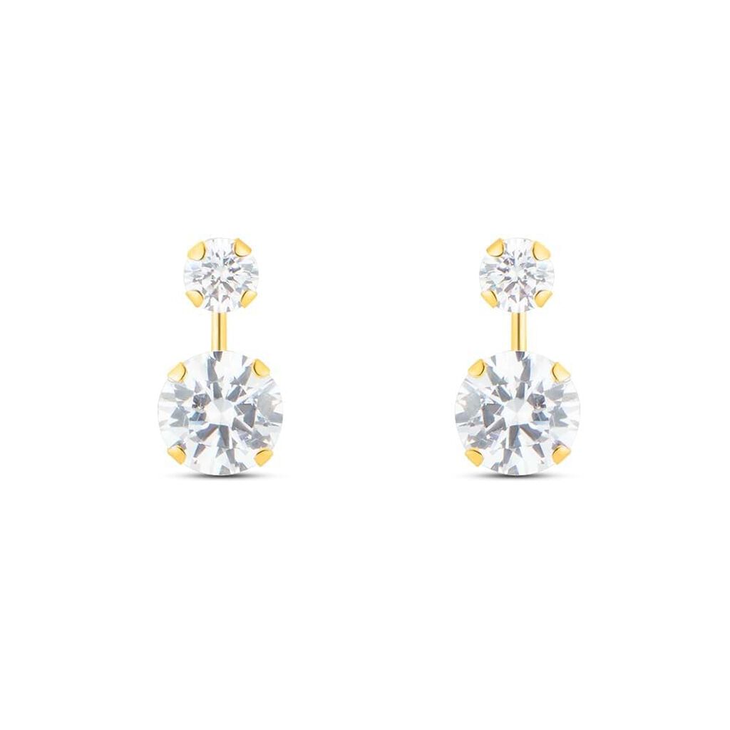 Orecchini Lobo Doppio Punto Luce Bon Ton Oro Giallo Cubic Zirconia - Orecchini a Lobo Donna | Stroili