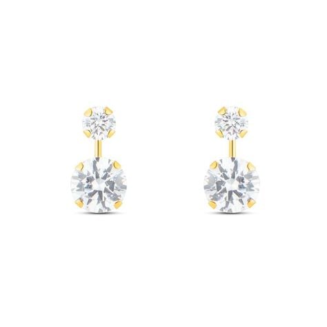 Orecchini Lobo Doppio Punto Luce Bon Ton Oro Giallo Cubic Zirconia - Orecchini a Lobo Donna | Stroili