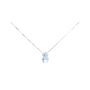 Collana Punto Luce Acquamarina Oro Bianco Acquamarina Diamante
