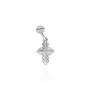 Charm in argento rodiato con croce