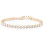 Bracciale Tennis Romantic Shine Metallo Rosa Cristallo