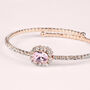 Bangle Romantic Shine Metallo Rosa Cristallo
