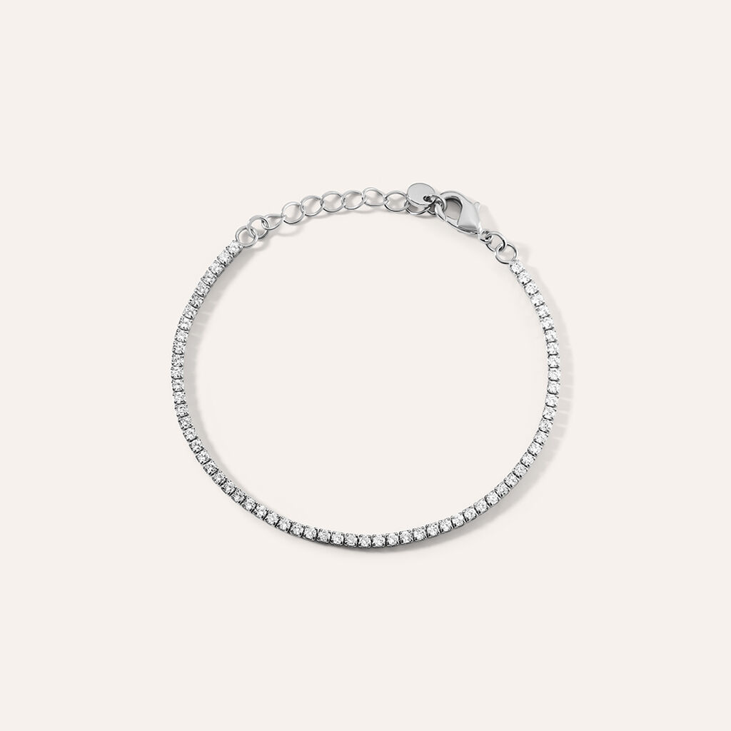 Bracciale Tennis Romantic Shine Metallo Cristallo - Bracciali Tennis Donna | Stroili