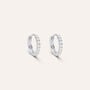 Orecchini A Cerchio Toujours Oro Bianco Cubic Zirconia