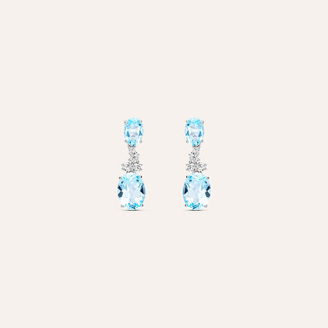 Orecchini Pendenti Amélie Oro Bianco Topazio Cubic Zirconia Cubic Zirconia - Orecchini Pendenti Donna | Stroili