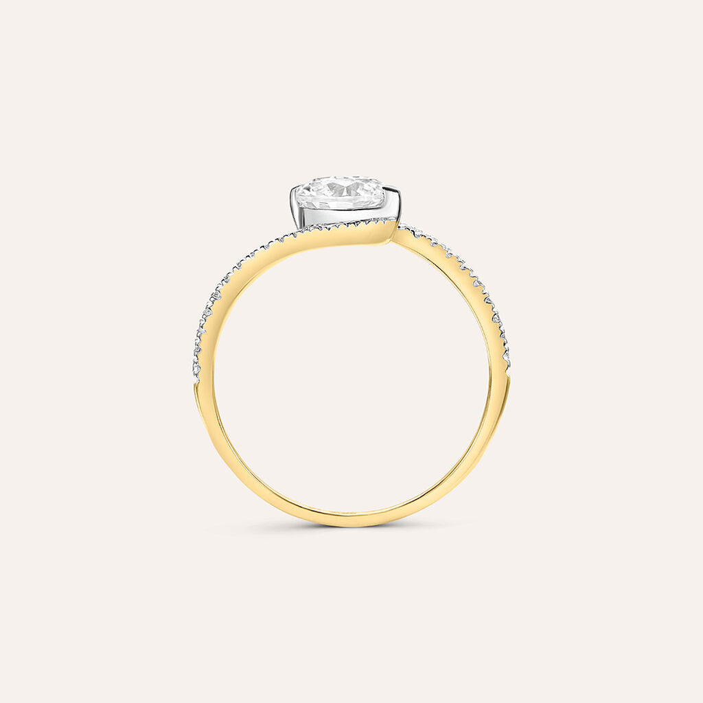 Anello Solitario Claire Oro Giallo Cubic Zirconia - Anelli con Pietre Donna | Stroili