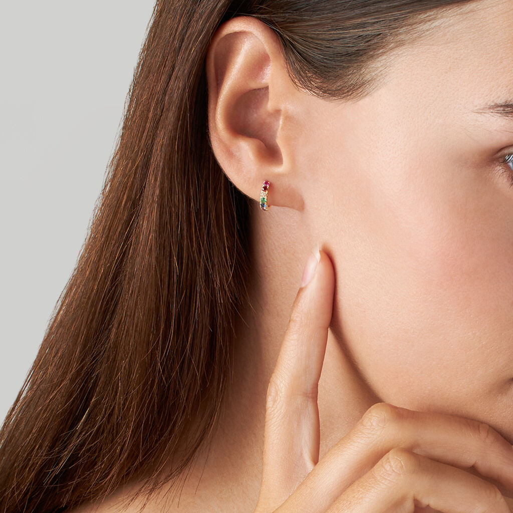 Orecchini A Cerchio Toujours Oro Giallo Cubic Zirconia - Orecchini a Cerchio Donna | Stroili