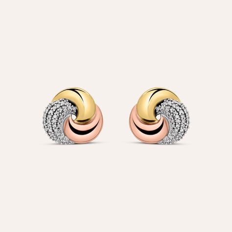 Orecchini Lobo Sophia Oro Tricolore Diamante - Gioielli Donna | Stroili