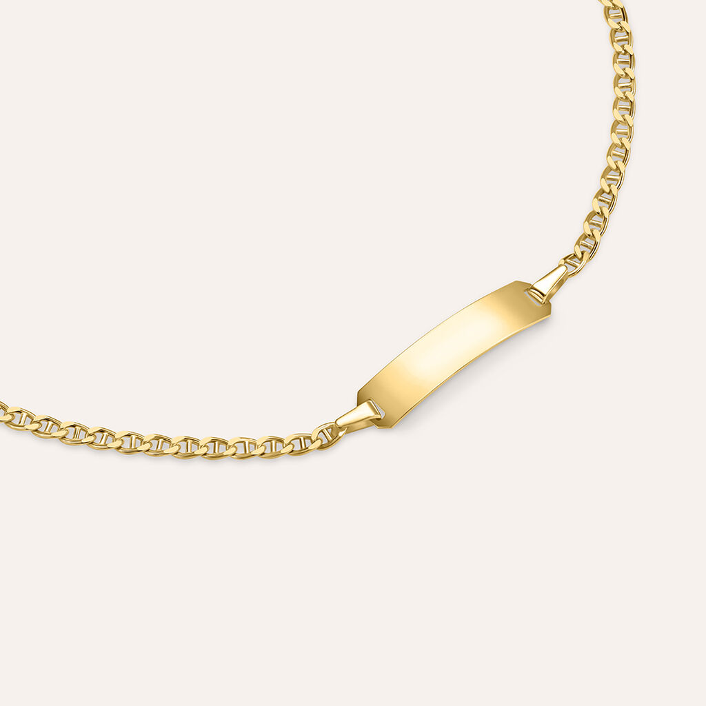 Bracciale Con Targhetta Holy Oro Giallo