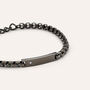 Bracciale Con Targhetta Man Code Acciaio Nero Cubic Zirconia