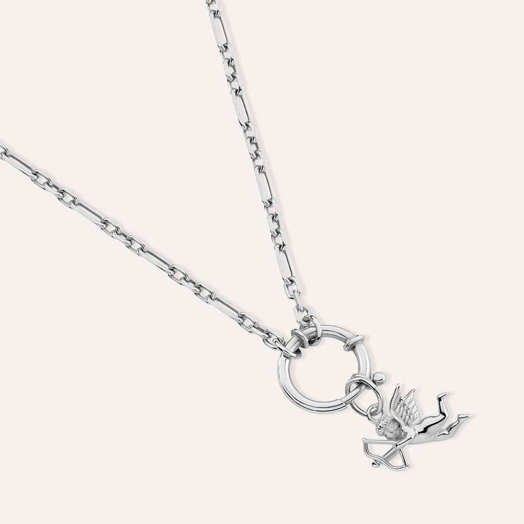 Pendente Cupido Love Beats Argento Rodiato