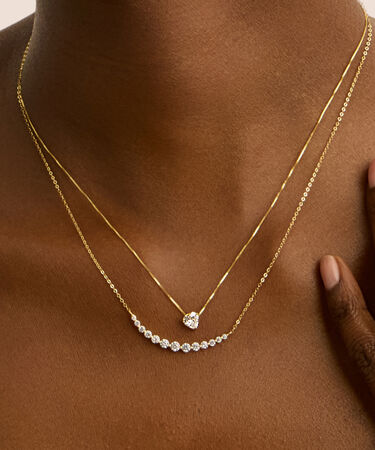 Collana Punto Luce Claire Oro Giallo Cubic Zirconia