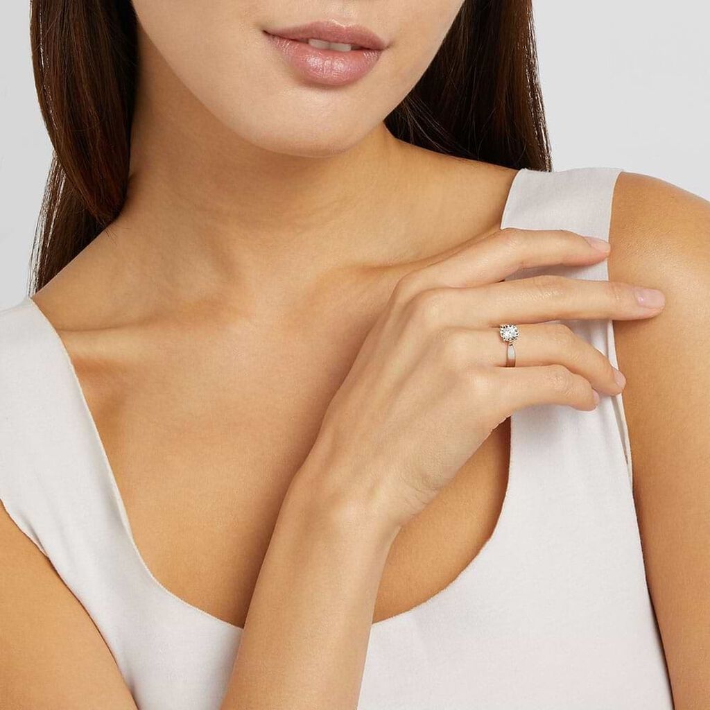 Anello Solitario Diamotion Oro Bianco Diamante - Anelli con Pietre Donna | Stroili