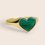 Anello Chevalier Beverly Oro Giallo Malachite