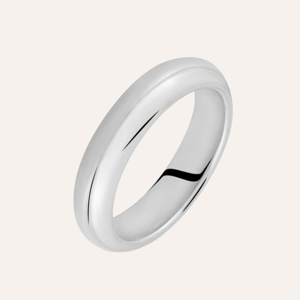 Fede Classica Leggera 5 mm Oro Bianco