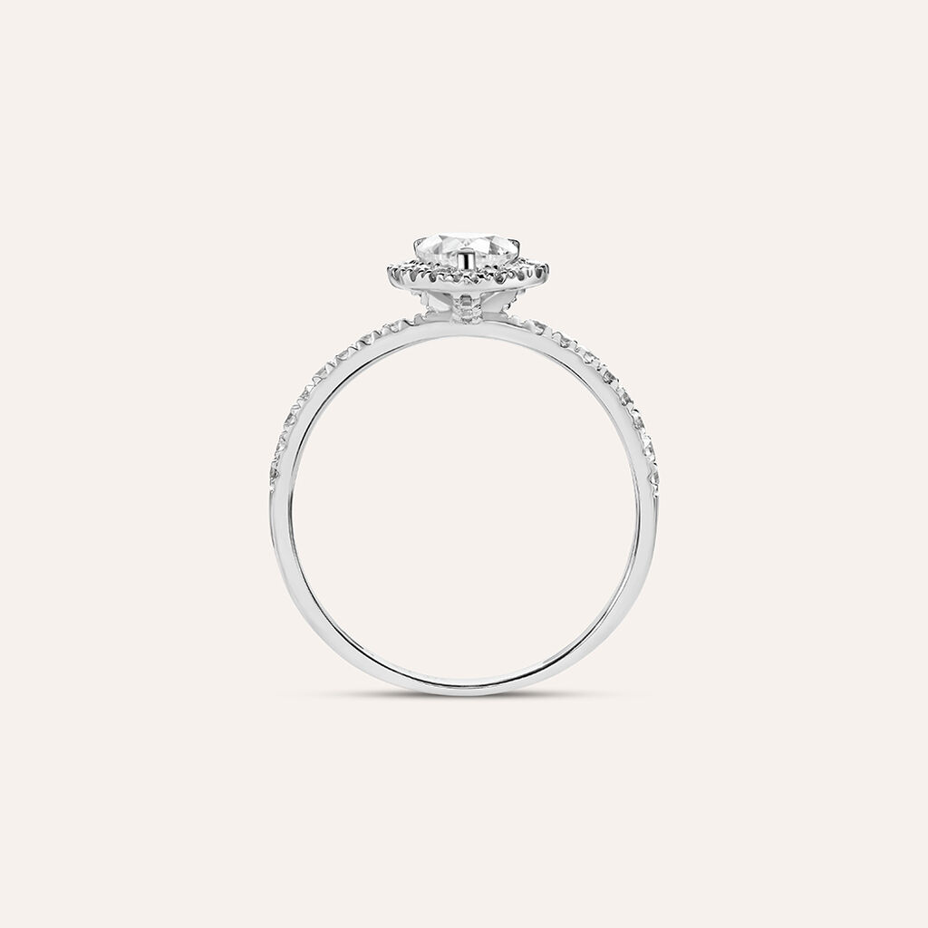 Anello Solitario Claire Oro Bianco Cubic Zirconia - Anelli con Pietre Donna | Stroili