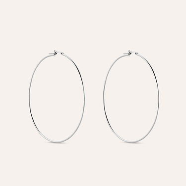 Orecchini A Cerchio Silver Collection Argento Rodiato