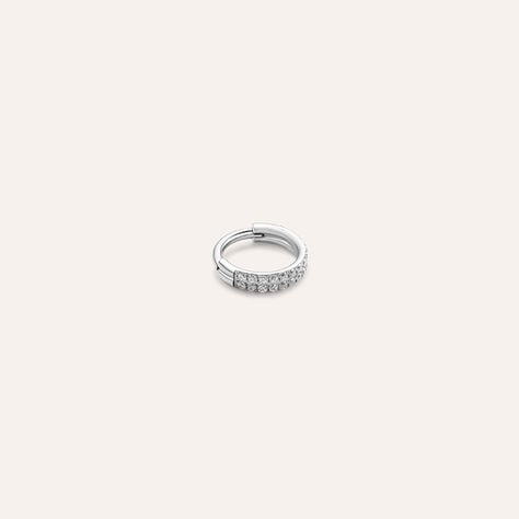 Piercing Orecchio Lady Chic Titanio Bianco Cubic Zirconia - Regalo per Cerimonie Religiose Unisex | Stroili