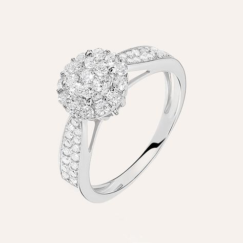 Anello Solitario Sophia Oro Bianco Diamante - Anelli con Pietre Donna | Stroili