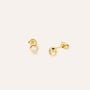 Orecchini Lobo Punto Luce Silver Glow Argento Dorato Cubic Zirconia