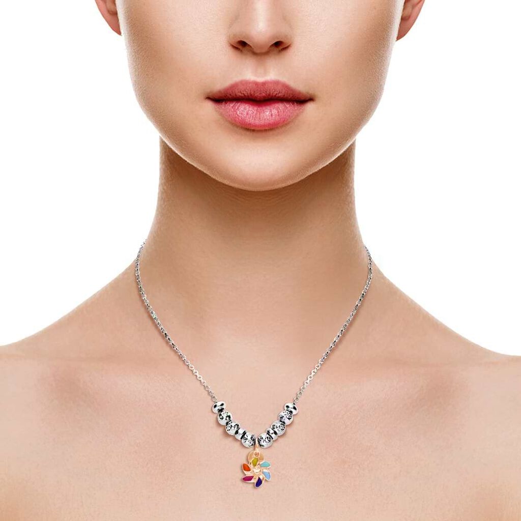 Charm girandola in argento rosato e smalto - Charms Donna | Stroili