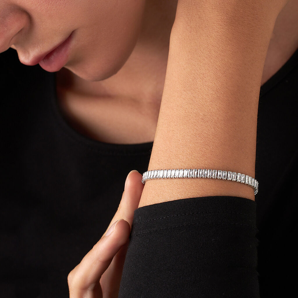 Bracciale Tennis Romantic Shine Metallo Cristallo - Bracciali Tennis Donna | Stroili