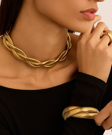 Bracciale Tubogas Radiance Acciaio Dorato