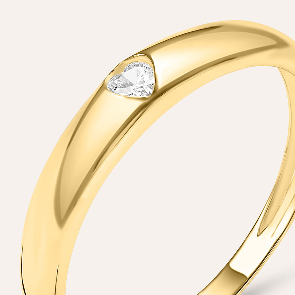 Anello Fascia Claire Oro Giallo Cubic Zirconia